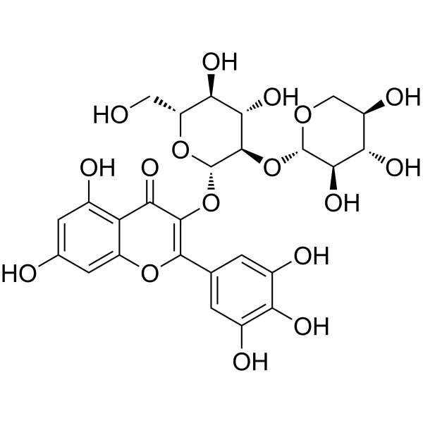 Myricetin-3-O-β-D-xylopyranosyl-(1→2)-β-D-glucopyranoside picture
