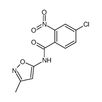 4-chloro-N-(3-methylisoxazol-5-yl)-2-nitrobenzamide Structure