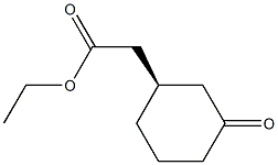 Cyclohexaneacetic acid, 3-oxo-, ethyl ester, (1R)-结构式