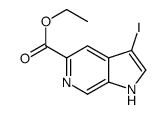 3-碘-1H-吡咯并[2,3-c]吡啶-5-羧酸乙酯结构式