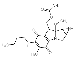 6-butylamino-8-carbamoyloxymethyl-8a-methoxy-5-methyl-1,1a,2,8,8a,8b-hexahydro-azirino[2',3':3,4]pyrrolo[1,2-a]indole-4,7-dione Structure