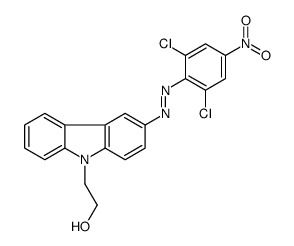 3-(2,6-Dichloro-4-nitrophenylazo)-N-(2-hydroxyethyl)carbazole Structure