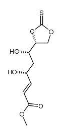 (4R,6S,E)-methyl 4,6-dihydroxy-6-((R)-2-thioxo-1,3-dioxolan-4-yl)hex-2-enoate结构式