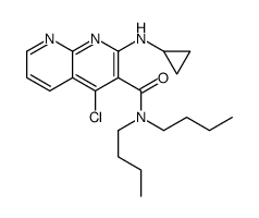 N,N-dibutyl-4-chloro-2-(cyclopropylamino)-1,8-naphthyridine-3-carboxamide结构式