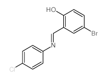 Phenol,4-bromo-2-[[(4-chlorophenyl)imino]methyl]- Structure