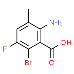 2-Amino-6-bromo-5-fluoro-3-methylbenzoic acid structure