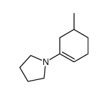 5-methyl-1-(1-pyrrolidinyl)cyclohexene结构式