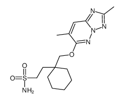 2-[1-[(4,8-dimethyl-1,2,7,9-tetrazabicyclo[4.3.0]nona-2,4,6,8-tetraen- 3-yl)oxymethyl]cyclohexyl]ethanesulfonamide Structure