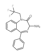 3-AMINO-5-PHENYL-1-(2,2,2-TRIFLUOROETHYL)-1H-BENZO[E][1,4]DIAZEPIN-2(3H)-ONE structure