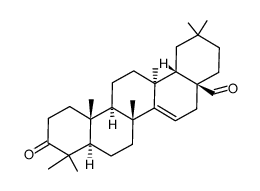 3-oxo-taraxer-14-en-28-al Structure