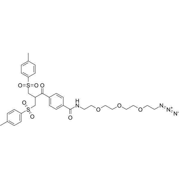 Bis-sulfone-PEG3-Azide结构式