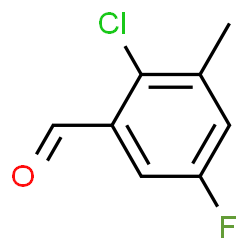2-氯-5-氟-3-甲基苯甲醛结构式
