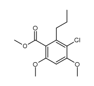 methyl 3-chloro-4,6-dimethoxy-2-propylbenzoate结构式