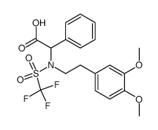 N-[2-(3,4-dimethoxyphenyl)ethyl]-N-trifluoromethanesulfonyl phenylglycine结构式