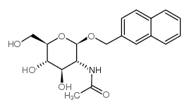 (2'-NAPHTHYL)METHYL-2-ACETAMIDO-2-DEOXY-BETA-D-GLUCOPYRANOSIDE结构式