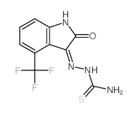 Hydrazinecarbothioamide,2-[1,2-dihydro-2-oxo-4-(trifluoromethyl)-3H-indol-3-ylidene]-结构式