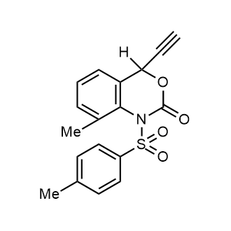 4-Ethynyl-1,4-dihydro-8-methyl-1-[(4-methylphenyl)sulfonyl]-2H-3,1-benzoxazin-2-one Structure