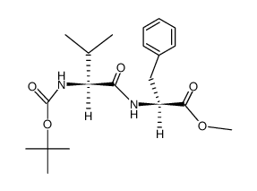 N-tert-butoxycarbonyl-L-valyl-L-phenylalanine methyl ester Structure