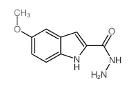 1H-Indole-2-carboxylic acid, 5-Methoxy-, hydrazide结构式