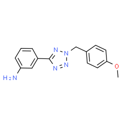 Benzenamine, 3-[2-[(4-methoxyphenyl)methyl]-2H-tetrazol-5-yl]-结构式