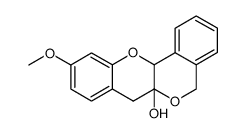5,12a-Dihydro-10-methoxy-[2]benzopyrano[4,3-b][1]benzopyran-6a(7H)-ol结构式