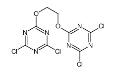 2,4-dichloro-6-[2-[(4,6-dichloro-1,3,5-triazin-2-yl)oxy]ethoxy]-1,3,5-triazine结构式