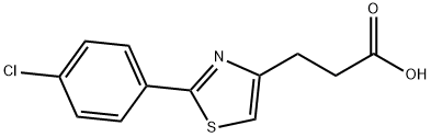 2-(4-Chlorophenyl)-4-thiazolepropionic acid结构式