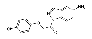 1-[(p-Chlorophenoxy)acetyl]-1H-indazol-5-amine Structure