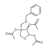 1,2,3-tri-O-acetyl-3-C-(benzyloxymethyl)-α/β-D-erythrofuranoside Structure