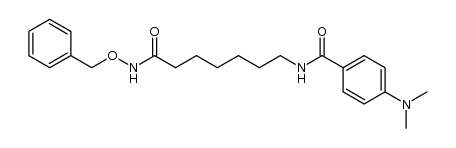 N-benzyloxy-7-(4-dimethylaminobenzoyl)aminoheptanamide结构式