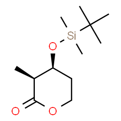 (3S,4S)-4-(tert-butyldimethylsilyloxy)-3-methyltetrahydro-2H-pyran-2-one Structure