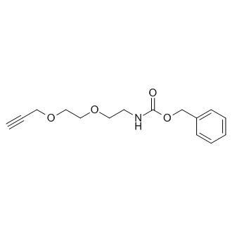 Benzyl (2-(2-(prop-2-yn-1-yloxy)ethoxy)ethyl)carbamate Structure