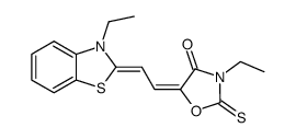 3-ethyl-5-[2-(3-ethyl-3H-benzothiazol-2-ylidene)-ethylidene]-2-thioxo-oxazolidin-4-one Structure
