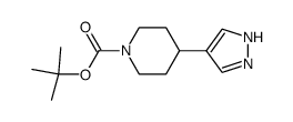 4-(1H-吡唑-4-基)哌啶-1-甲酸叔丁酯结构式