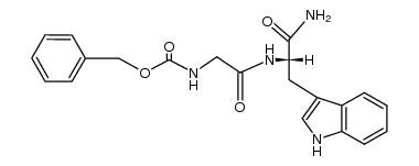 Nα-(N-benzyloxycarbonyl-glycyl)-L-tryptophan-amide结构式