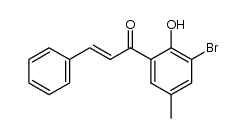 1-(3-bromo-2-hydroxy-5-methyl-phenyl)-3-phenyl-propenone结构式