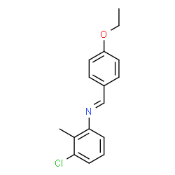 (3-chloro-2-methylphenyl)(4-ethoxybenzylidene)amine Structure