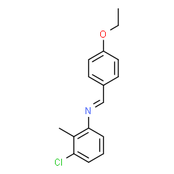 (3-chloro-2-methylphenyl)(4-ethoxybenzylidene)amine结构式