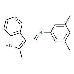 (3,5-dimethylphenyl)[(2-methyl-1H-indol-3-yl)methylene]amine结构式