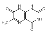 2,4,7(1H,3H,8H)-Pteridinetrione,6-methyl- Structure