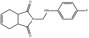 2-{[(4-Fluorophenyl)amino]methyl}-3a,4,7,7a-tetrahydro-1H-isoindole-1,3(2H)-dione Structure