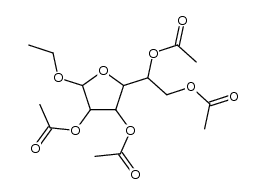ethyl-(tetra-O-acetyl-glucopyranoside)结构式