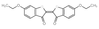 Benzo[b]thiophen-3(2H)-one,6-ethoxy-2-(6-ethoxy-3-oxobenzo[b]thien-2(3H)-ylidene)- structure