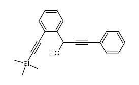 3-phenyl-1-{2-[(trimethylsilyl)ethynyl]phenyl}prop-2-yn-1-ol Structure