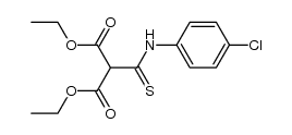 [(4-chloro-phenyl)-thiocarbamoyl]-malonic acid diethyl ester Structure