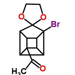 1-(1'-Bromo-4'H-spiro[1,3-dioxolane-2,9'-pentacyclo[4.3.0.02,5.03,8.04,7]nonan]-4'-yl)ethanone结构式