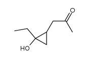 2-Propanone, 1-(2-ethyl-2-hydroxycyclopropyl)- (9CI) Structure