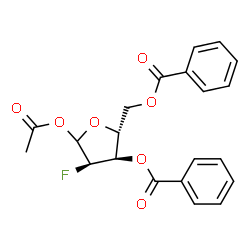 D-RIBOFURANOSE, 2-DEOXY-2-FLUORO-1-ACETATE 3,5-DIBENZOATE Structure