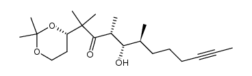 (4R,5S,6S,4'S)-2-(2,2-dimethyl-[1,3]dioxan-4-yl)-5-hydroxy-2,4,6-trimethyldodec-10-yne-3-one Structure