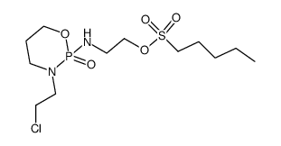 1-Pentanesulfonic acid, 2-((3-(2-chloroethyl)tetrahydro-2H-1,3,2-oxaza phosphorin-2-yl)amino)ethyl ester, P-oxide structure